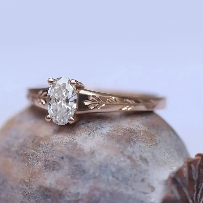 0.40 Karat E VS2 GIA Sertifikalı Vintage Kate Tasarım Pırlanta Yüzük