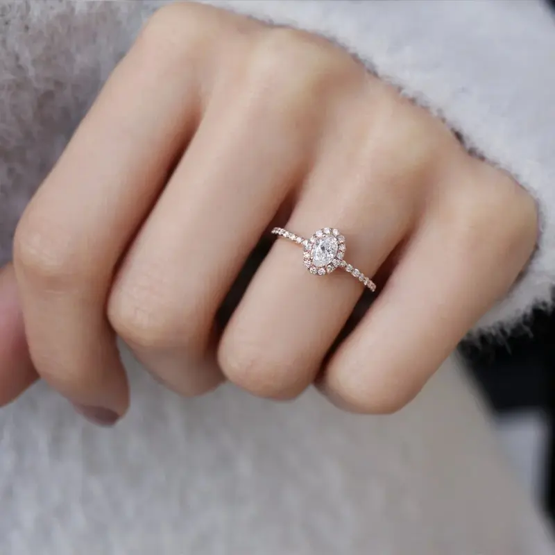 0.55 Karat Oval Pırlanta Tektaş Yüzük