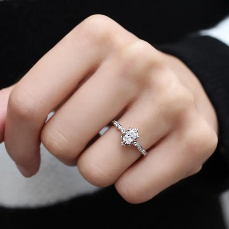 0.55 Karat Vintage Tasarım Aria Radiant Pırlanta Yüzük