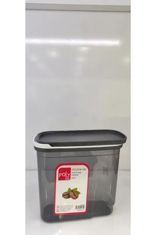 1.8 Litre Poly Erzak Saklama Kabı Kızaklı Kapak -BNM-0650