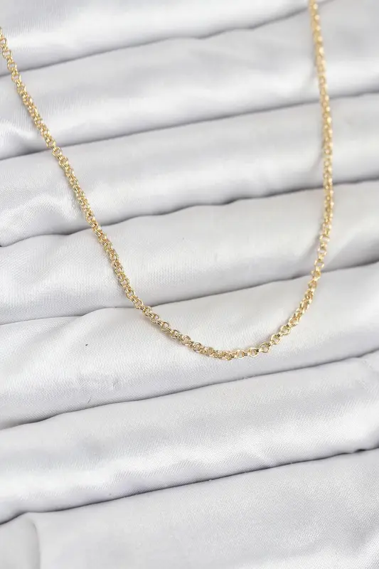 14K Gold Renk Halka Model 60 Kadın Kolye