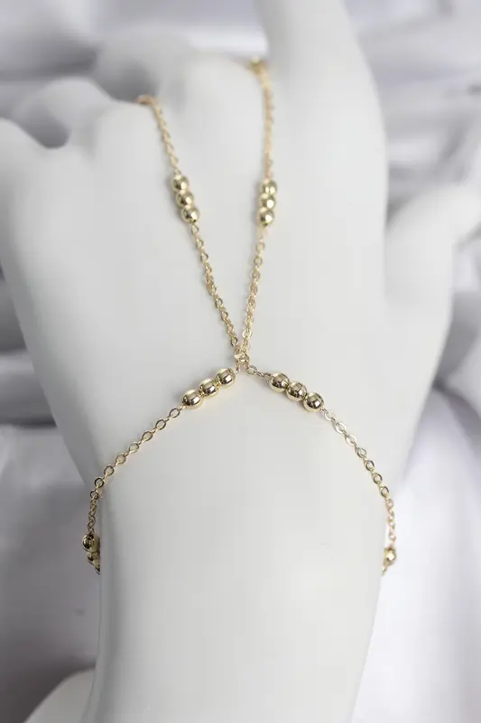 316L Çelik Top Zincirli Gold Renk Kadın Şahmeran