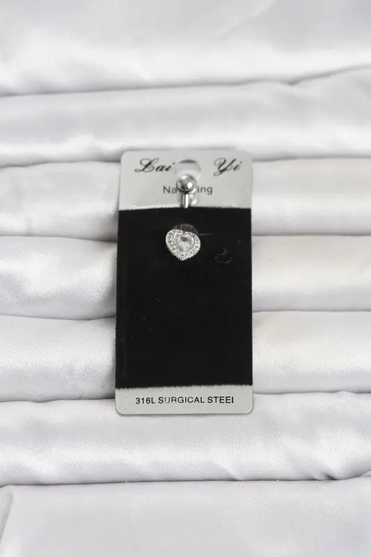 316L Cerrahi Çelik Minimal Kalp Model Göbek Piercing