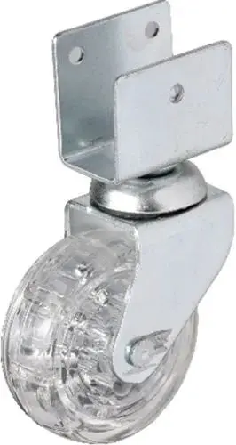 328 50x20 Mm Şeffaf Makaralı Kısa U Tablalı Teker 4 Adet