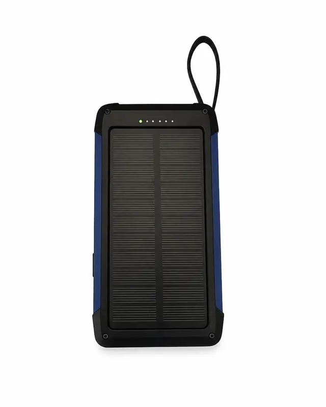 3'ü 1 Arada Solar Powerbank Mavi
