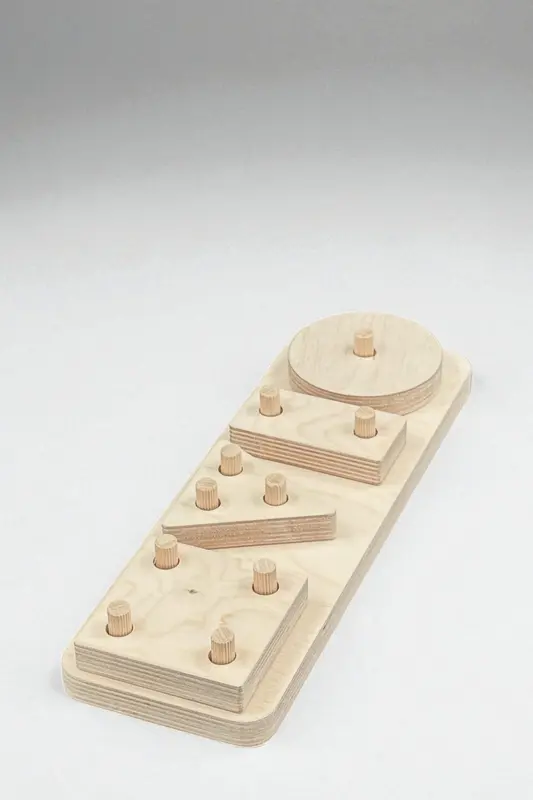 4 Parça Ahşap Geometri Seti | Eğitici Şekil Oyunu | Montessori Tarzı