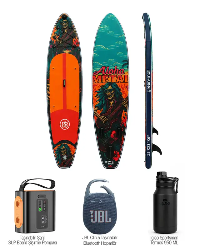Adventure Set – Aloha Metal Şişme SUP Board / Paddle Board 330 cm