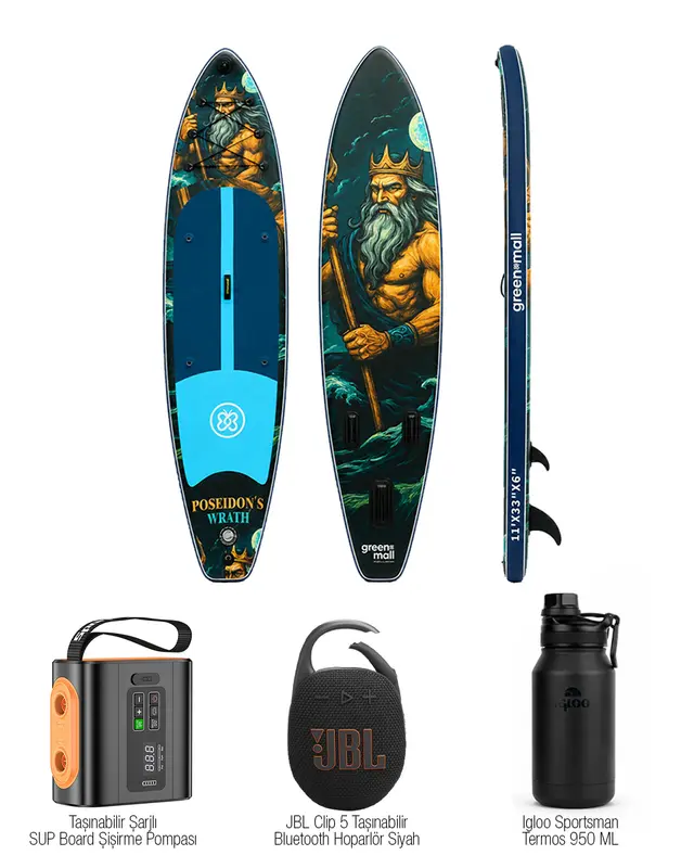 Adventure Set – Wrath Of Poseidon Şişme SUP Board / Paddle Board 330 cm
