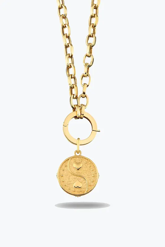 Altın Kalpler Charm Kolye
