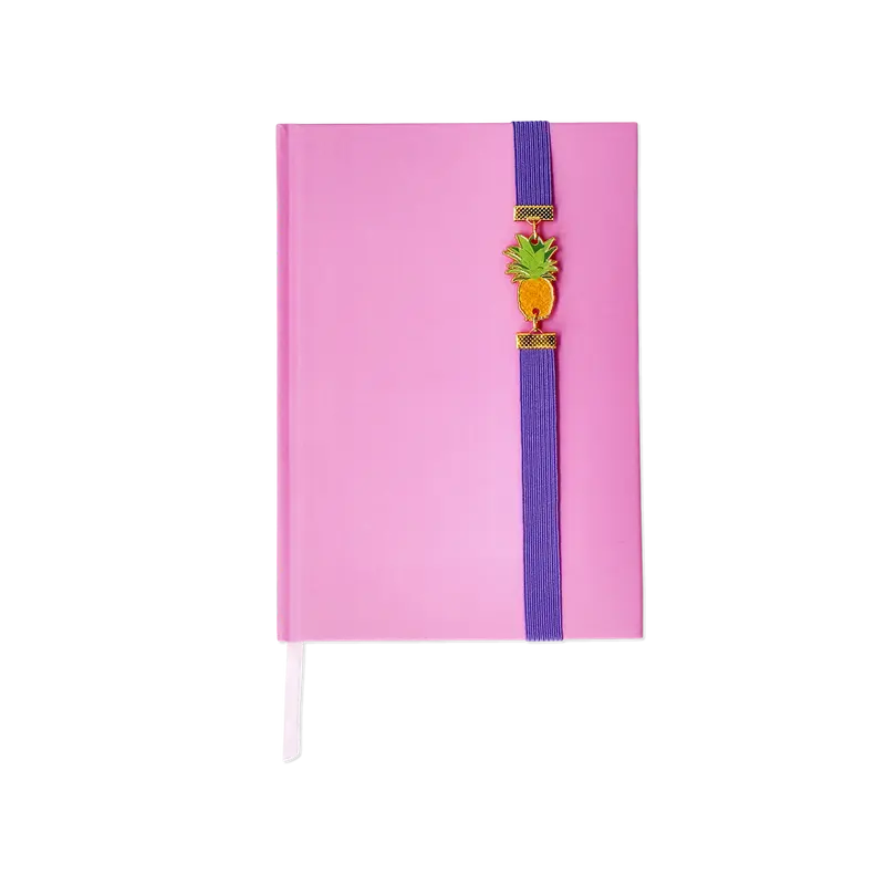 Ananas Detaylı Pembe Defter