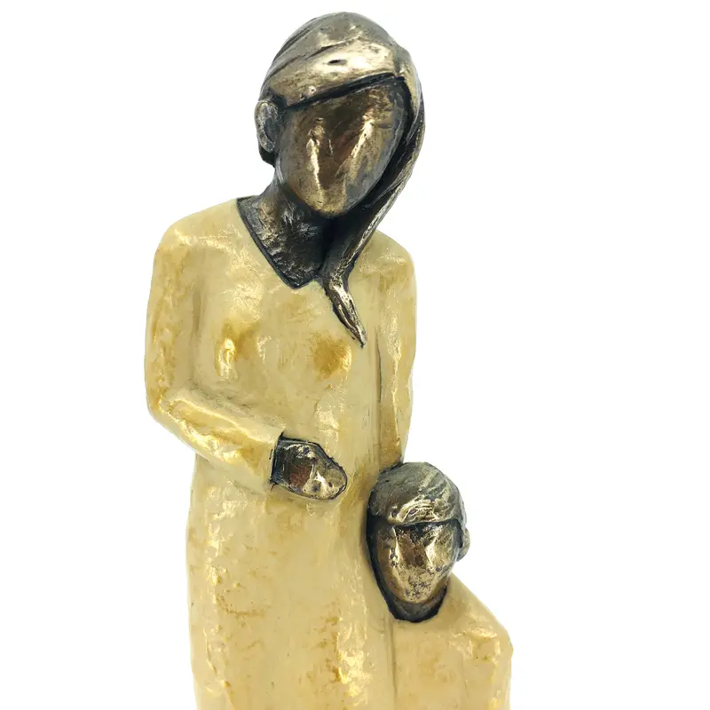Anne ve Oğul Soyut Biblo