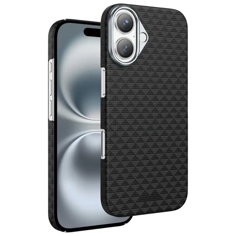 Apple iPhone 17 Kevlar Paris Magsafe Kapak - Siyah