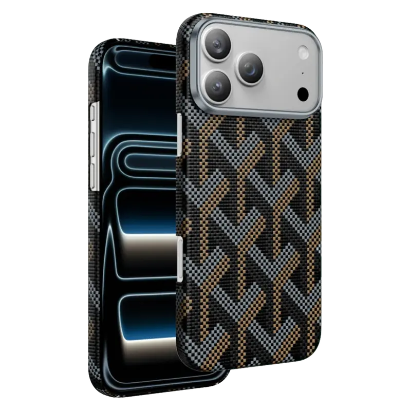 Apple iPhone 17 Pro Kevlar Prague Magsafe Kapak - Siyah