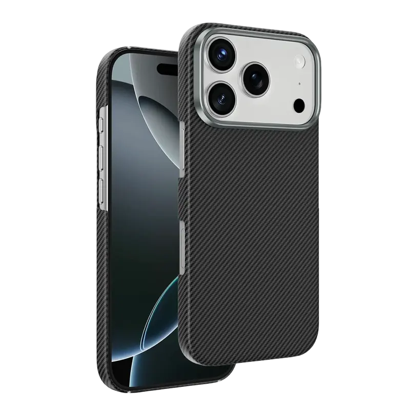Apple iPhone 17 Pro Kevlar Sweden Magsafe Kılıf - Siyah