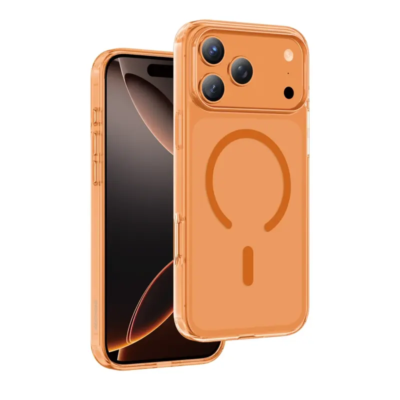 Apple iPhone 17 Pro Max Hybrid Pro Magsafe Kılıf - Turuncu