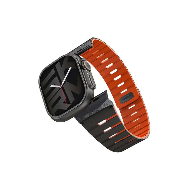 Apple Watch 42/44/45/46/49mm Uyumlu Skinarma Gemini Serisi TPU Magnetik Silikon Kordon