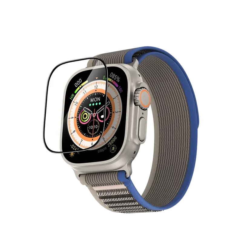 Apple Watch Ultra 49mm Ultra Glass Pro Saat Cam Ekran Koruyucu - Şeffaf