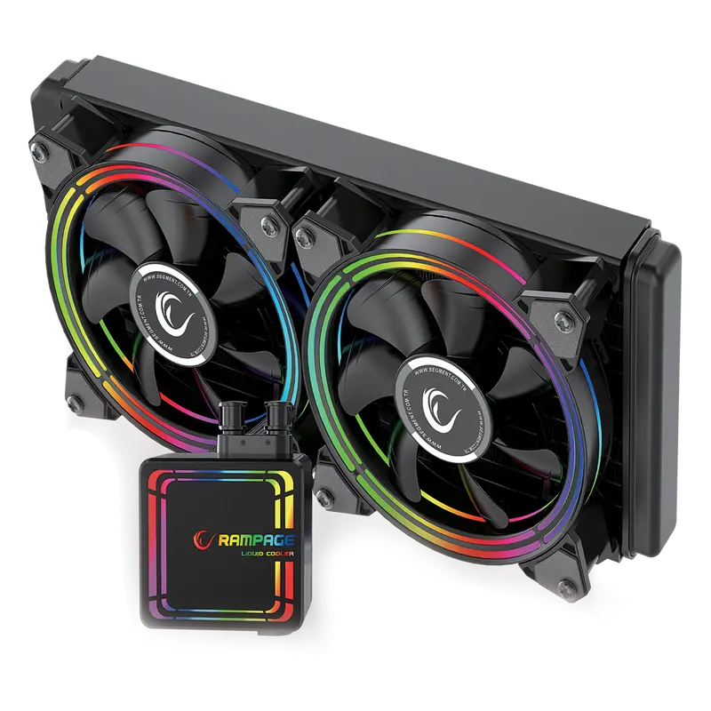 AQUA240-RGB - 42.5 CFM 2000RPM 12cm AMD/Intel LGA1200 Uyumlu S-RGB 240mm Sıvı Soğutmalı CPU Fan