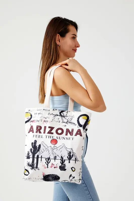 AYSHome Arizona Bez Alışveriş Plaj Omuz Çantası