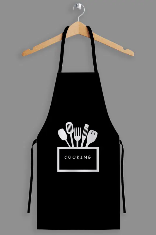 AYSHome Cooking Siyah Mutfak Önlüğü