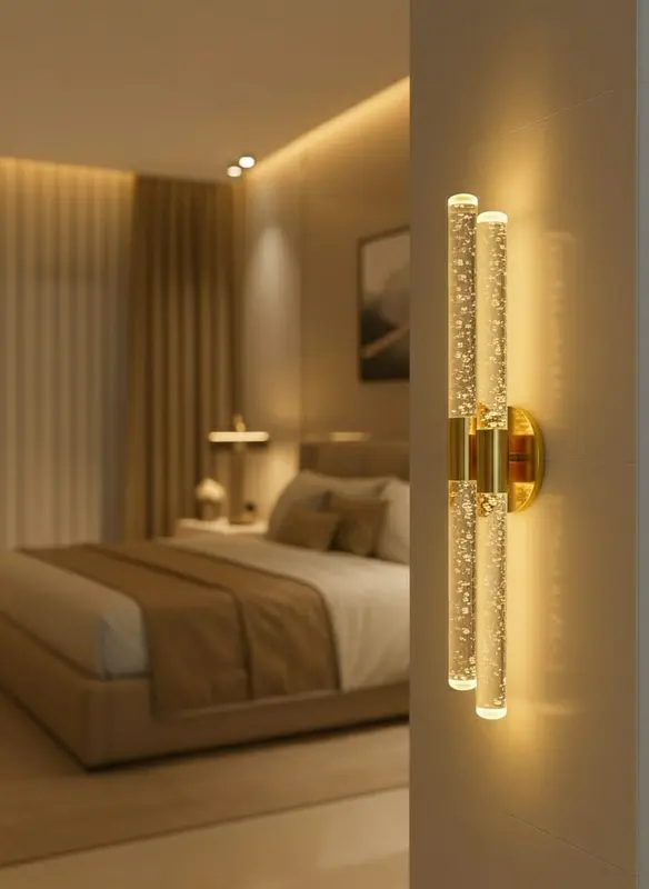 BACKHOME Bubblelight Dubble Şık Ve Zarif Modern Led Duvar Aplik 51 CM Gold Elektrikli