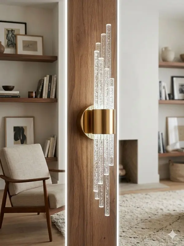 BACKHOME Matrix 8 Melodi LED Duvar Apliği Gold Beyaz Led