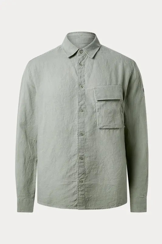 Belstaff Regular Fit Cep Detaylı Keten Gömlek