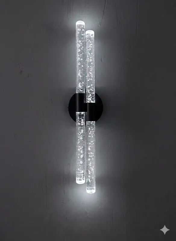 Bubbleflux Dubble Large 51 cm Modern Tasarım LED Aplik - Duvar Lambası - Siyah -  Elektrikli - Beyaz LED