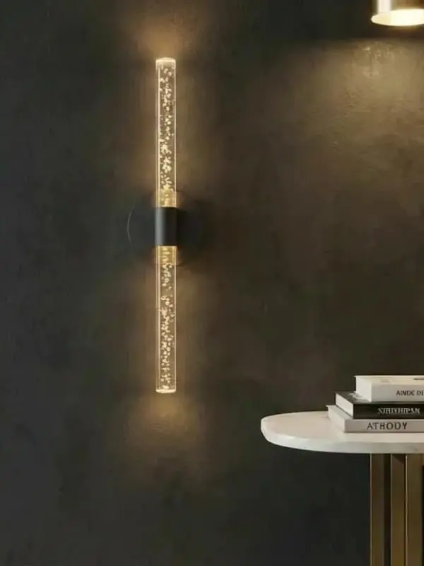 Bubbleflux Large 51 cm Modern Tasarım LED Aplik - Duvar Lambası - Siyah -  Elektrikli - Günışığı