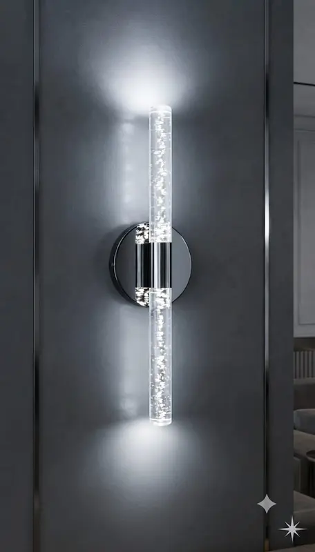 Bubbleflux Medium 40 cm Modern Tasarım LED Aplik - Duvar Lambası - Antrasit Gri - Elektrikli - Kumandalı - Beyaz LED