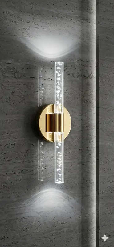 Bubbleflux Small 31 cm Modern Tasarım LED Aplik - Duvar Lambası - Gold - Elektrikli - Kumandalı - Beyaz LED