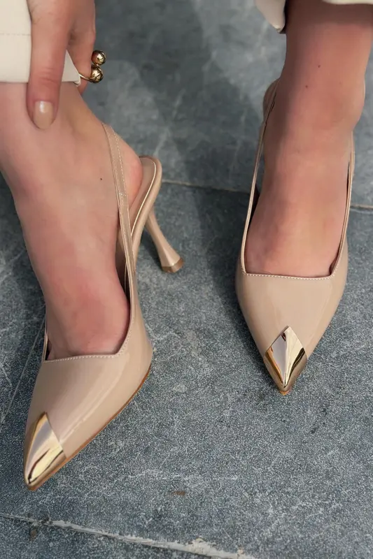 Caligo Nude Rugan Kadın Stiletto