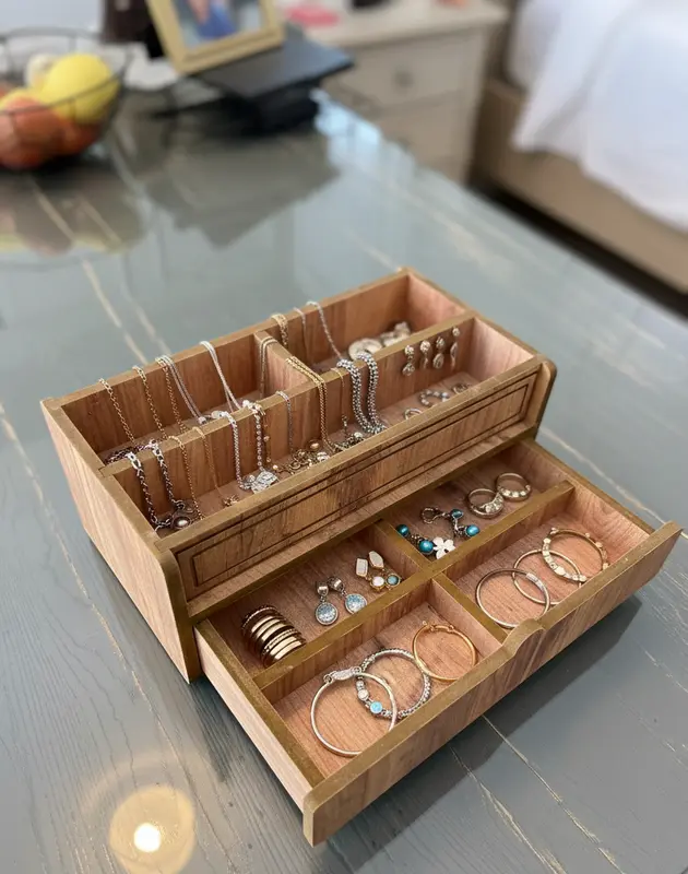 Çekmeceli Makyaj Organizeri | MDF Makyaj Düzenleyici | 30x18x13 cm