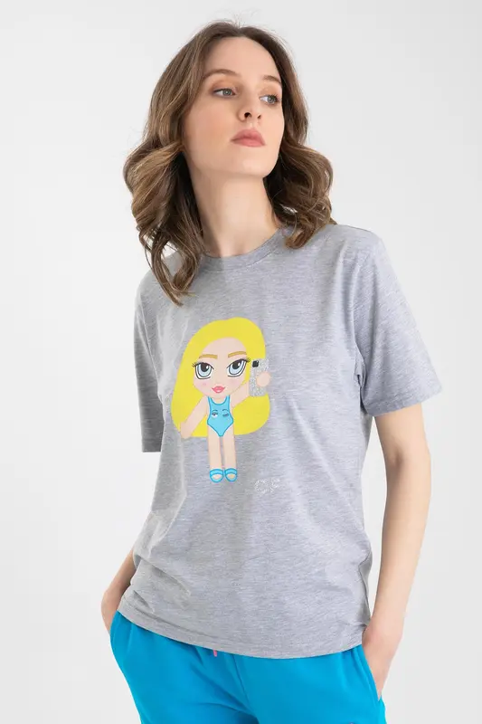 Chiara Ferragni Emoji Baskılı T-shirt