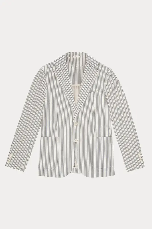Circolo 1901 Spor Cepli Çizgili Streç Blazer Ceket