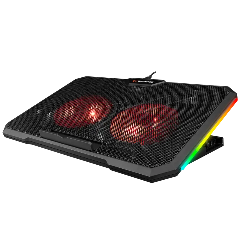 CLAW - 2 RGB Fan 15-17 inç Notebook Soğutucu Stand-Siyah