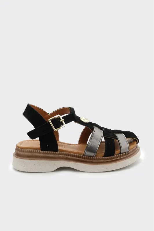 Comfort Taban Hakiki Deri Kadın Sandalet