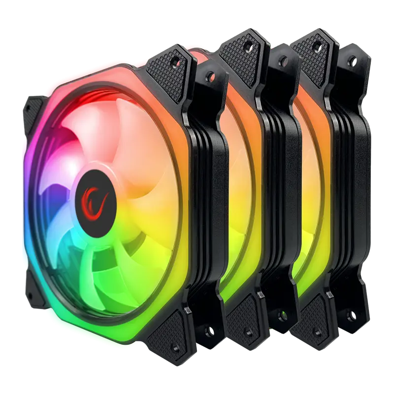COOLWIND F1 - 1200 RPM 3x12CM ARGB Fan Kumandalı 6Pin Kasa Fan Kiti-Siyah