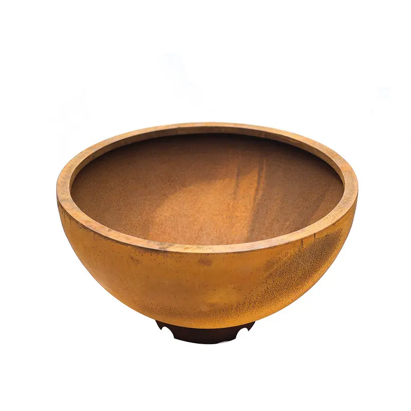 Corten Yuvarlak Saksı Büyük Boy