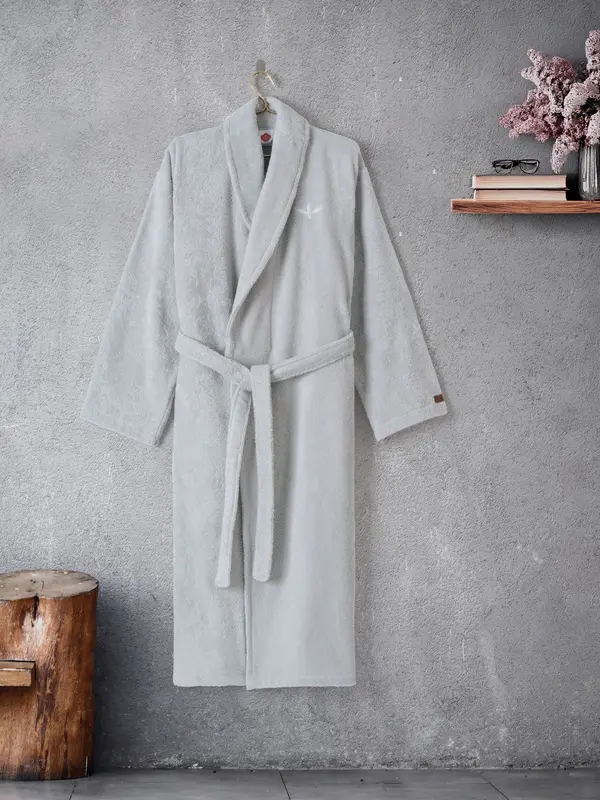 Cotton Box Wellness Bornoz Stone Gri S/M