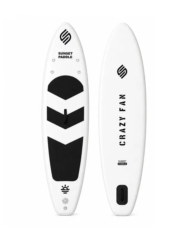Crazy Fan Siyah Beyaz Şişme SUP Board / Paddle Board 320 cm