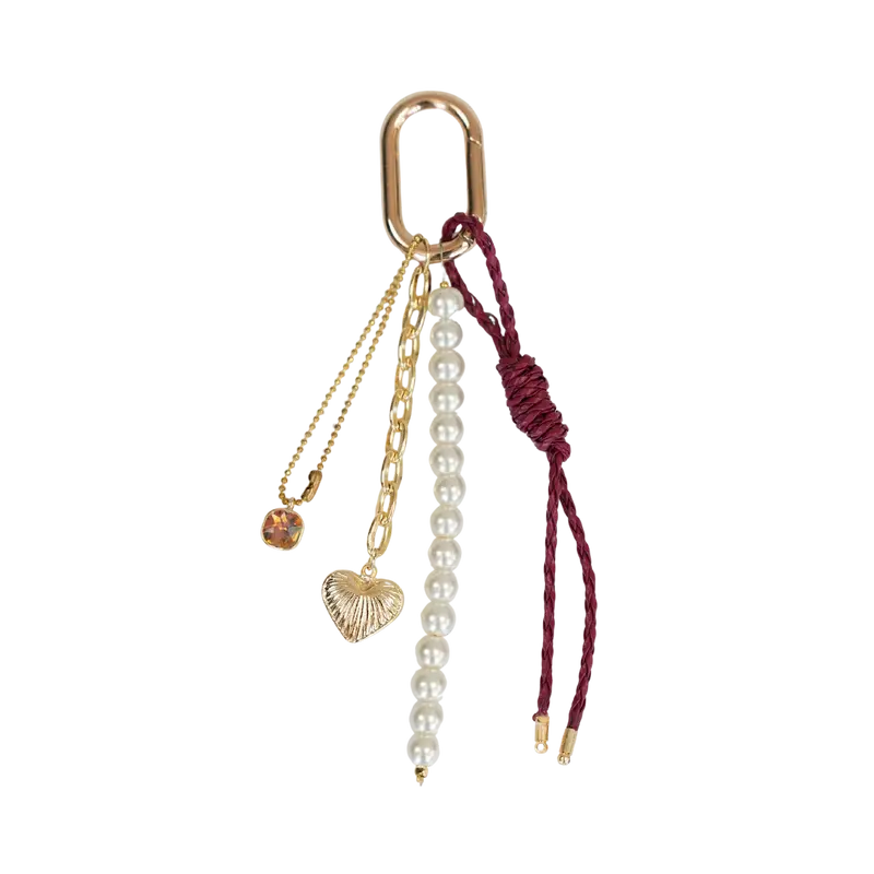 Crimson Heart El Yapımı Örgü Dokulu Çanta Süsü – RopeCharm (Bag Charm) | Happyangels