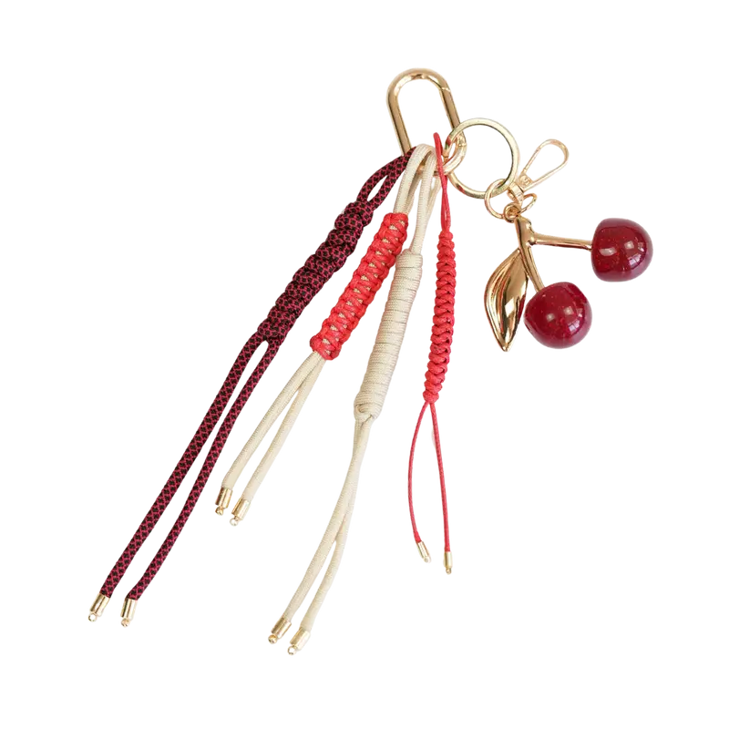 Crimson Loop El Yapımı Örgü Dokulu Çanta Süsü – RopeCharm (Bag Charm) | Happyangels