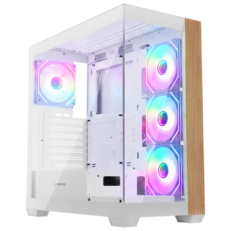 CRUISER V2 - Mesh Temperli Camlı 750W 80 Plus Bronze Beyaz 4x12cm ARGB Fan Oyuncu Kasası