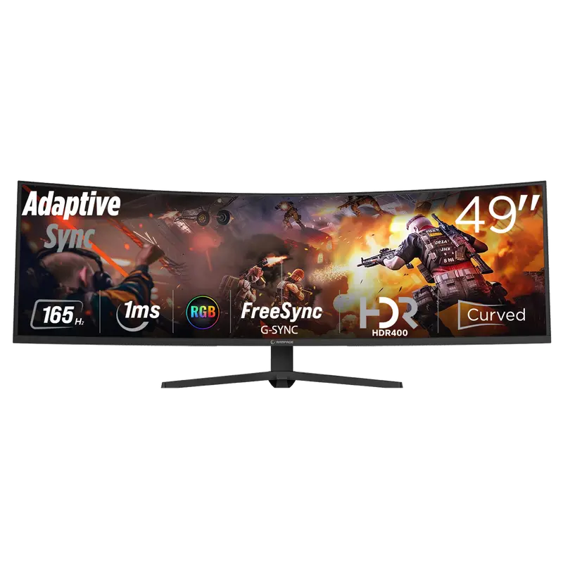 CYCLOPS CY49R165 - 49'' 165Hz Fast VA HDR G-Sync RGB PC Curved Oyuncu Monitörü
