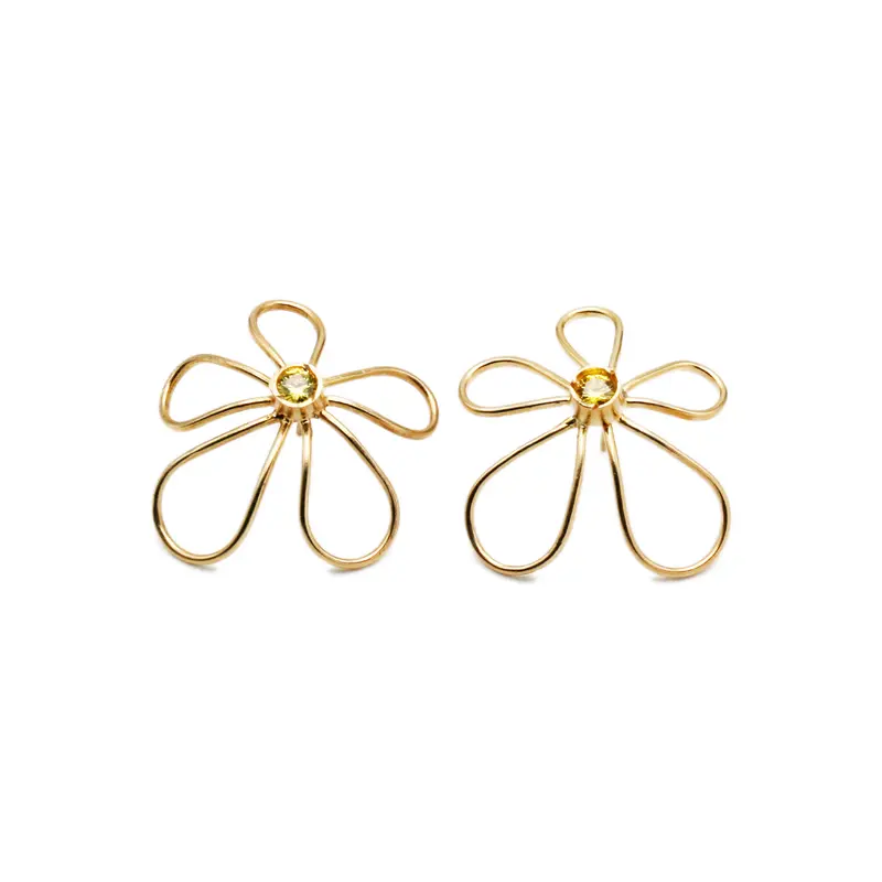Daisy Earrings — Sterling Silver, Gold Plated