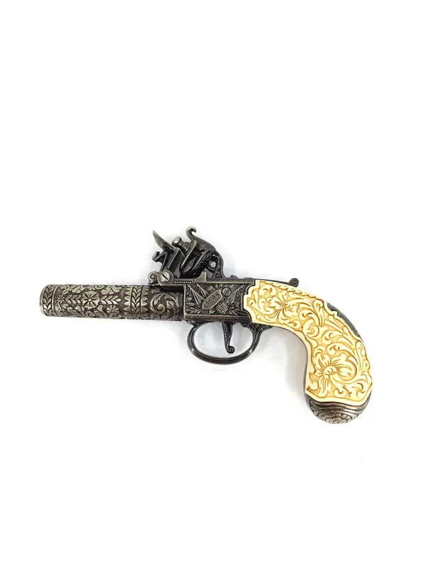 Denix 1795 Londra Çakmaklı Küçük Cep Tabancası Replikası - 19.5 cm