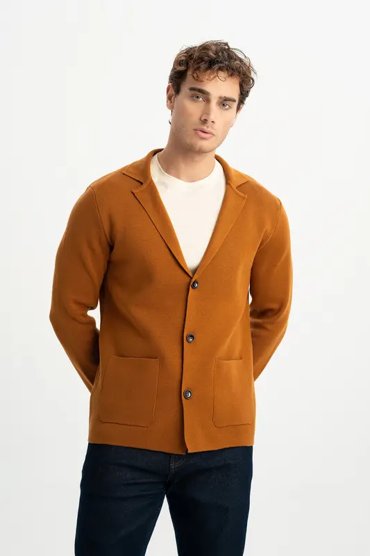 DEREOBA Tarçın Triko Blazer Ceket
