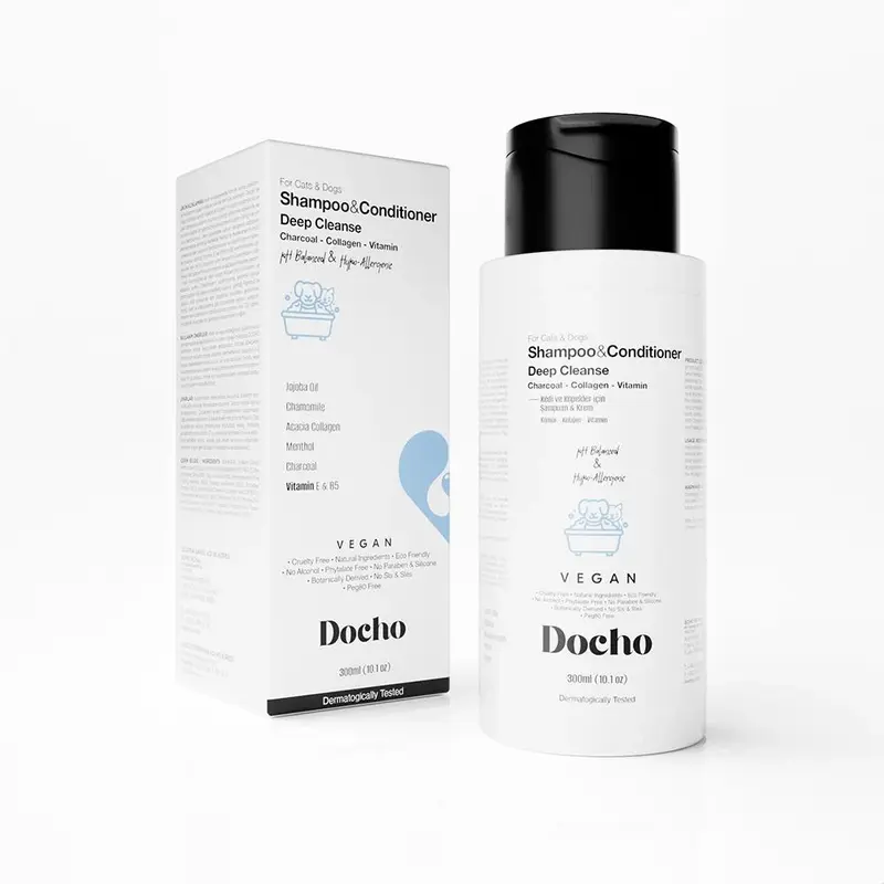 Docho Köpek Şampuan ve Krem - Deep Cleanse - Kömür & Kolajen & Vitamin
