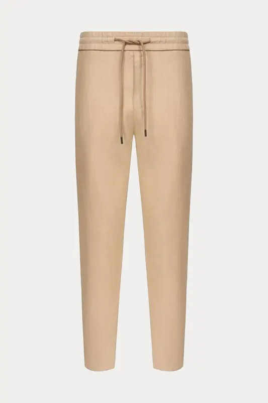 Dondup Regular Fit Beli Lastikli Keten Jogger Pantolon